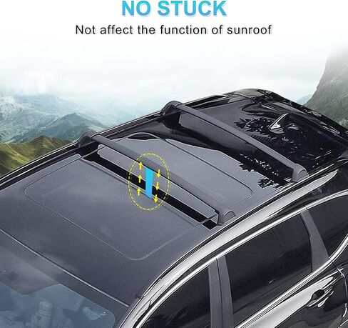 JDMON Roof Rack Cross Bars Compatible with Honda Pilot 2022 2021 2020 2019 2018 2017 2016 with Side Rails, Aluminum Alloy Luggage Rack Roof Bar for Rooftop Cargo Carrier Rack Kayak Canoe Snowboard in Saudi Arabia
