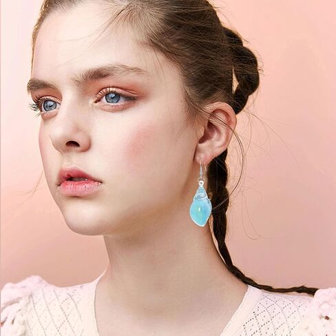 Bohemian Hawaii Seashell Earrings Resin Seashell Drop Dangle Earrings for Women in Saudi Arabia