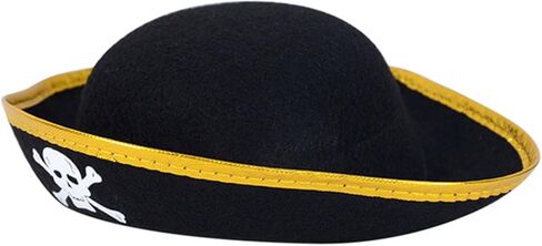 Dzrige قبعة قرصان الهالوين قبعة قرصان الكاريبي قبعة كلاسيكية مطبوعة على شكل جمجمة القراصنة الكابتن زي قبعة مضحكة لحفلات القراصنة لحفلات الهالوين التنكرية وحفلات أعياد الميلاد in Kuwait