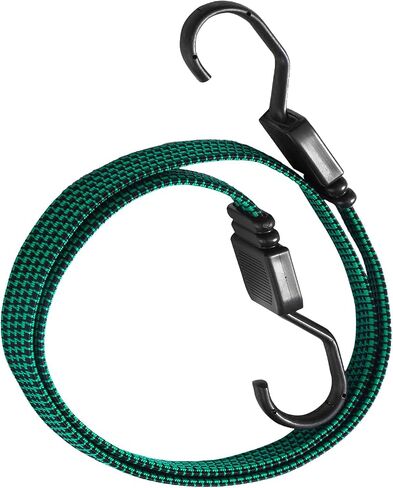 VEVOR 32Pcs Flat Outdoor Bungee Cord Assortment, 17 mm Heavy Duty Bungee Straps with Hooks, Includes 10", 18", 24", 32", 40", Elastic Straps with Portable Storage Bag, 6 Tarp Clips & Ball Bungy Cords in Saudi Arabia