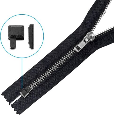 20 Sets #5 Zipper Stopper Repair Kit Metal Zipper Stop Zipper Slider Replacement for Jackets Coats DIY Sewing Replacement in Saudi Arabia