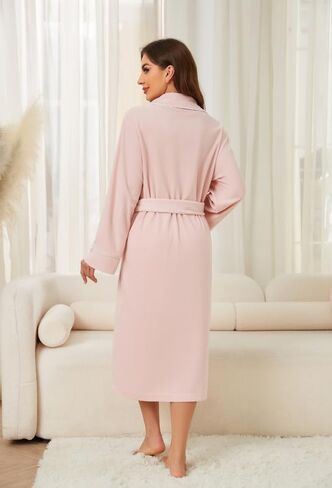 Women Lightweight Fleece Robe,Soft Long Shawl Collar Bathrobe For Women. in Saudi Arabia