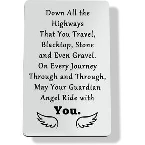 Heigebi Drive Card Engraved Wallet Card Insert for Boyfriend Husband Friends Ride Gift Safe Travel Gift New Driver Gift Biker Trucker Husband Gift Card for Biker Bicycle Race Souvenir