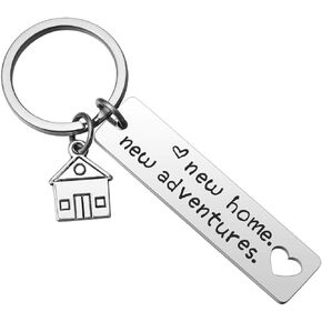 JanToDec Jewelry New Home New Adventure Keychain Housewarming Gift First Home Homeowner Gift