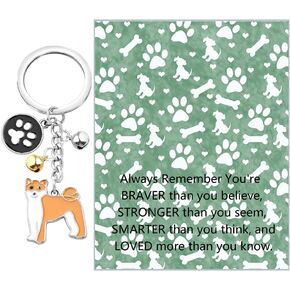 FUSTMW Shiba Inu Dog Gift Keychain Cute Shiba Inu Gift for Shiba Inu Lover Shiba Inu Owner Gift Shiba Inu Mom Gift