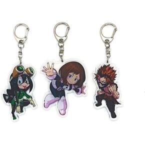 EBTY DREAMS Inc. - Set of 3 Hero Academia Acrylic Keychain Ochako Uraraka, Tsuyu Asui, Eijirou Kirishima v2