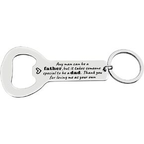 Step Dad Gifts Keychain Fathers Day Gift Christmas Birthday Gifts for Step Dad Stepfather Thanksgiving Day Gift Step Dad Gifts from Daughter or Son