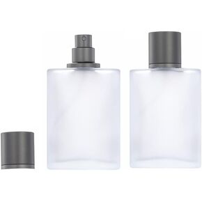 YORROR 2 Pack Black Glass Perfume Atomizer,100ml Empty Refillable Perfume Spray Bottle for Men and Women,Portable Fragrance Fine Mist Spray Bottle Perfume Dispenser for Travel