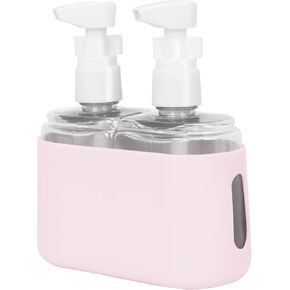 Songaa Travel Bottles Leak Proof, 2 in 1 Travel Containers for Toiletries, Refillable Plastic Bottles with Lid, Travel Accessories Shampoo Conditioner Bottles Beige in Kuwait