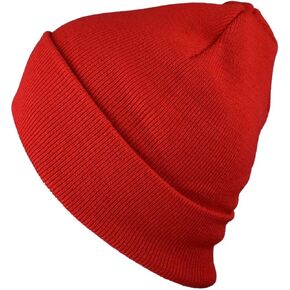NYFASHION101 Unisex Plain Blank Long Knitted Cuff Beanie Cap