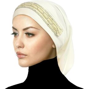 Middle Eastern Mall Luxor Underscarf Hijab Beanie Head Wrap Chemo Cap for Cancer Patients