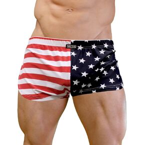USA Flag Retro Athletic Side Split Short