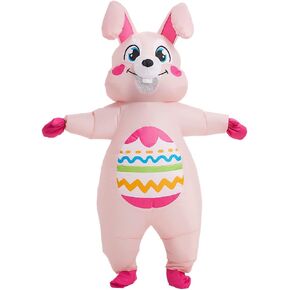 KOOY Easter Bunny Costume Adult Inflatable Bunny Costume For Adult Men Women Rabbite Blow Up Costumes