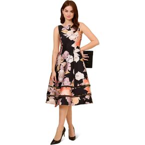 Adrianna Papell Women's Floral Mikado Dress