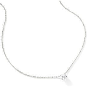 NADRI Hoop Necklace For Women - Exquisite 18k Gold Necklace and Rhodium Fine Jewelry For Women - Cubic Zirconia Necklace - Large Cushion CZ Pendant Necklace…