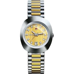 Rado DiaStar Original Swiss Automatic Watch with Stainless Steel Strap, Gold, 21 (Model: R12403633)
