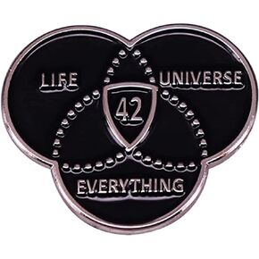 Life Universe Everything Enamel Brooch Pin Creative Crossed Circles Brooches Lapel Pins Badge for Backpacks Jackets Hats Jewelry Accessories