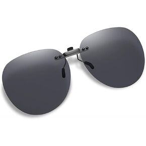 OopsMi Clip On Sunglasses Polarized Over Prescription Glasses Unisex Rimless Non-Flip Up