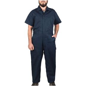 Walls Work Men's Short Sleeve Poplin Non-Insulated Mechanic Coverall