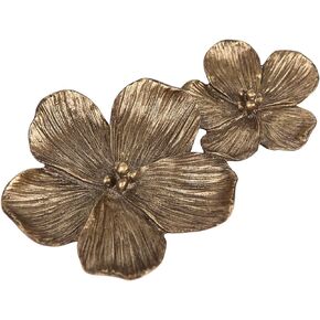 NIKKY HOME Jewelry Tray Dish Flower, Small Jewelry Tray Dish, Golden Flower Shaped Ring Holder Jewelry Organizer, Trinket Dish Vanity Tray for Dresser Christmas Birthday Wedding Women Gifts
