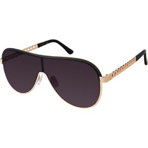 Jessica Simpson Women's J6228 Metal Shield Aviator Pilot Sunglasses with Uv Protection. Glam Gifts for Her, 131 Mm