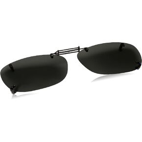 Dioptics unisex adult Solar Shield K Rec Sunglasses Clip On Sunglasses, Grey, 56 mm US