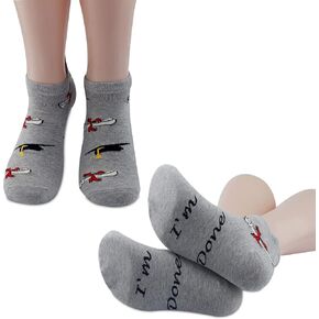 PXTIDY 2 Pairs I’m Done Graduation Socks for Graduates Class of 2023 Graduation Gift Congrats Grad Socks