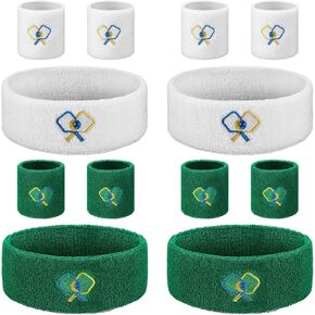 4 Pcs Sports Headband 8 Pcs Moisture Wicking Wristband Breathable Sweat Absorption Sweatband for Valentine's Day Mother's Day