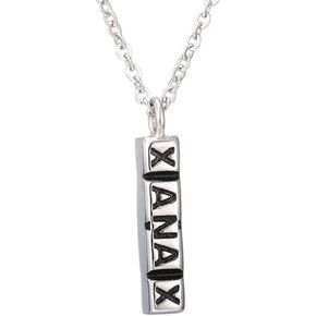 Jude Jewelers Stainless Steel Pill Capsule Style XANAX ID Bar Classic Plain Cocktail Party Statement Pendant Necklace