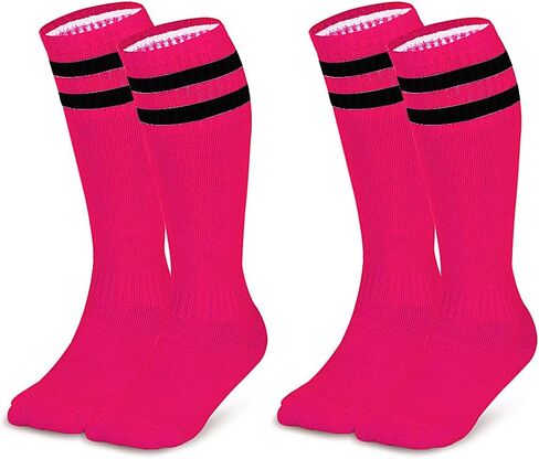Kids Soccer Socks, 2 Pairs Long Football Socks Knee High Athletic Socks for 7-12 Youth Boys & Girls in Kuwait