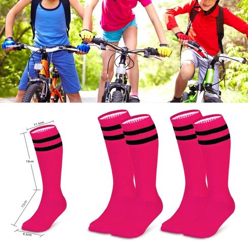 Kids Soccer Socks, 2 Pairs Long Football Socks Knee High Athletic Socks for 7-12 Youth Boys & Girls in Kuwait