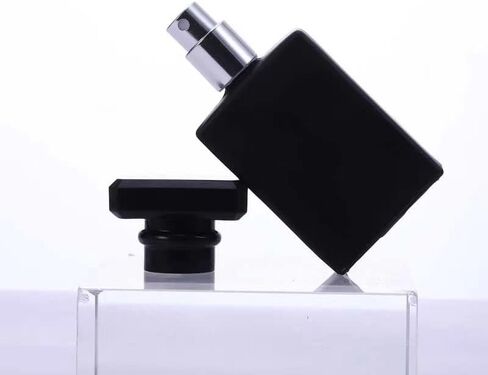 YORROR عبوتان من رذاذ العطور الزجاجي الأسود، زجاجة رذاذ عطر فارغة قابلة لإعادة الملء للرجال والنساء، 100 مل، موزع عطر محمول لرذاذ خفيف للسفر in Saudi Arabia