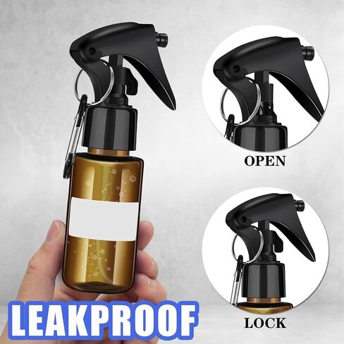 Roshtia 20 Pcs Small Spray Bottle with Keychain 2 oz Plastic Mini Spray Bottles Refillable 60ml Travel Size Spray Bottle with 1 Sheet Sticker Empty Hand Sanitizer Containers for Face Wash, 5 Colors in Saudi Arabia