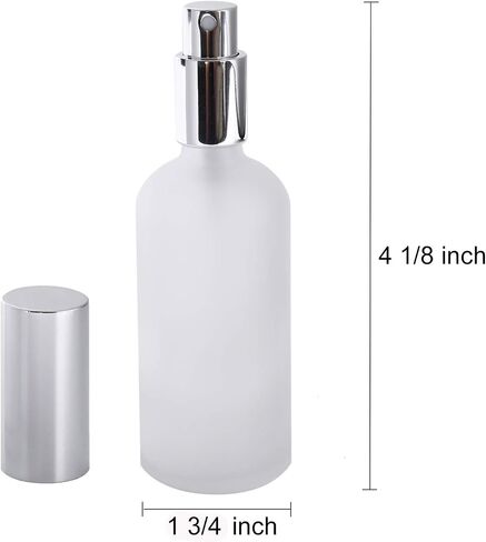 Bekith 9 Pack 3oz Glass Spray Bottles with Fine Mist Sprayer & Pump Spray Cap, Refillable & Reusable Frosted Clear Empty Bottles for Essential Oils, Perfumes, Body Sprays in Saudi Arabia