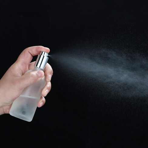 Bekith 9 Pack 3oz Glass Spray Bottles with Fine Mist Sprayer & Pump Spray Cap, Refillable & Reusable Frosted Clear Empty Bottles for Essential Oils, Perfumes, Body Sprays in Saudi Arabia