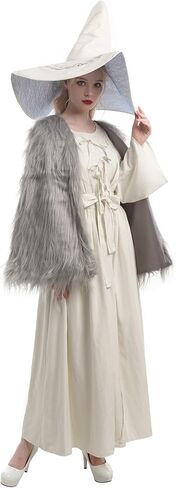 LSYYSKB Elden Ring Witch Cosplay Costume, Witch Renna Costumes Halloween Ranni Renaissance Dress Set with Witch Hat Cape in Kuwait