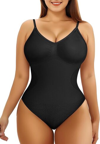 Shapewear for Women Tummy Control, Black Bodysuit Seamless Body Shaper Tank Top Body Suit 2XL in Kuwait