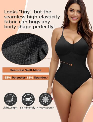 Shapewear for Women Tummy Control, Black Bodysuit Seamless Body Shaper Tank Top Body Suit 2XL in Kuwait