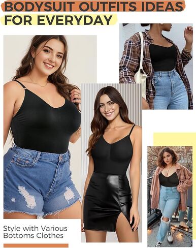 Shapewear for Women Tummy Control, Black Bodysuit Seamless Body Shaper Tank Top Body Suit 2XL in Kuwait