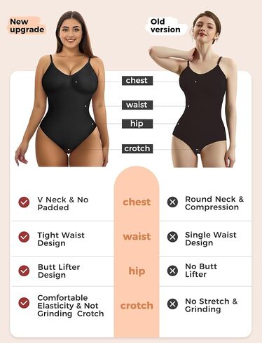Shapewear for Women Tummy Control, Black Bodysuit Seamless Body Shaper Tank Top Body Suit 2XL in Kuwait
