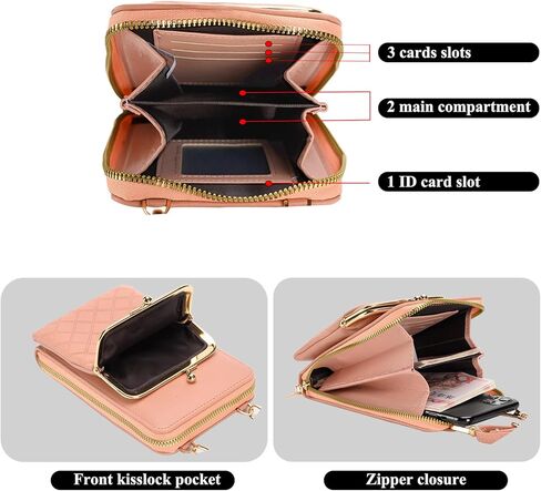 Women Small Crossbody Phone Purse Cell Phone Bag Wallet with Credit Card Slots in Kuwait