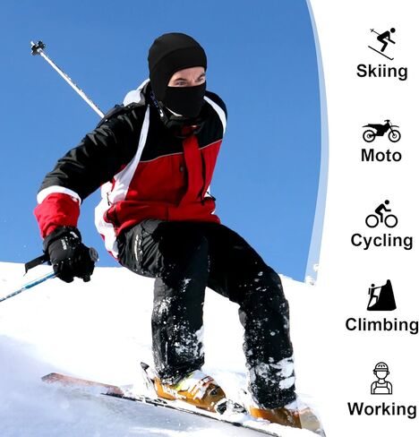 قبعة 2 في 1، 2 قطعة من الصوف الملون عالي الوضوح 2 في 1 قبعة صغيرة مع قناع للرجال والنساء للتزلج في الهواء الطلق، مقاس واحد (برتقالي فلورسن)، برتقالي فلورسنت، مقاس واحد in Kuwait