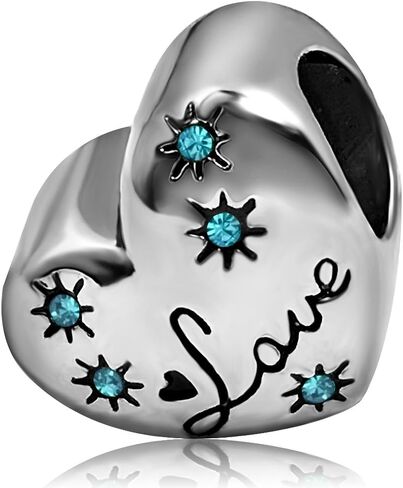 الحب الطفل قدم القلب أمي الأم عيد الميلاد جوهرة يناير-ديسمبر المرأة الخرز Charms ل أساور الأم زوجة شقيقة الجدة مجوهرات in Kuwait