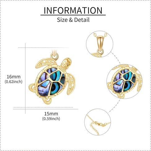 قلادة اليعسوب من الذهب عيار 14 قيراط/ قلادة سلحفاة بتصميم حيوان لطيف، هدايا مجوهرات للنساء والفتيات in Kuwait