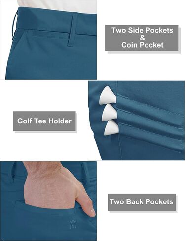 Men's Golf Pants Stretch Waist Slim Fit Tapered Classic Fit Golf Pants in Saudi Arabia