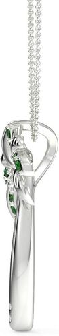 Silver Smile - 925 Solid Sterling Silver Tropical Palm Tree Pendant Necklace| Eye-Catching Pendant in Multicolour Gemstone, Ideal Pick for Birthdays and Anniversary For Her in Kuwait