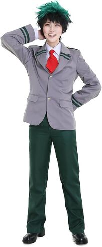 miccostumes Men's Anime Hero Cosplay Costume School Uniform with Short and Long Ties in Saudi Arabia