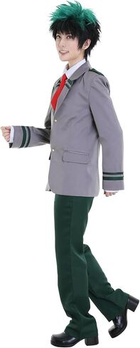 miccostumes Men's Anime Hero Cosplay Costume School Uniform with Short and Long Ties in Saudi Arabia