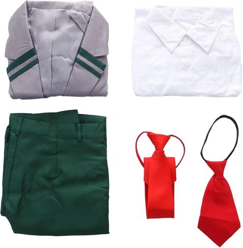 miccostumes Men's Anime Hero Cosplay Costume School Uniform with Short and Long Ties in Saudi Arabia