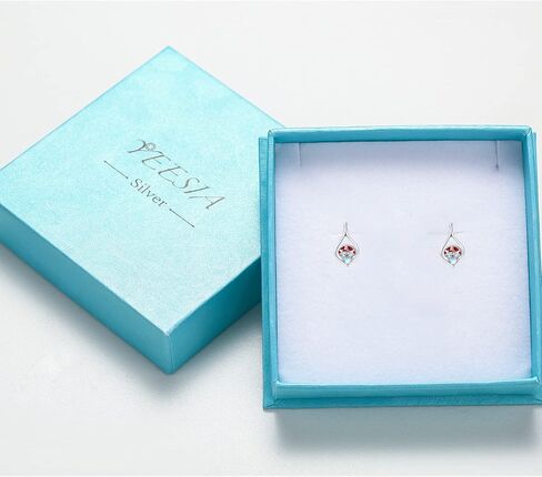 Mushroom Earrings S925 Sterling Silver Moonstone Earrings Leverback Earrings for Women Mushroom Jewelry Moonstone Earrings for Girls Mom Daughter Girlfriend, Sterling Silver, No Gemstone in Kuwait